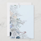 Invitation Aquarelle Floral Quelque chose de bleu Fête des ma (Dos)