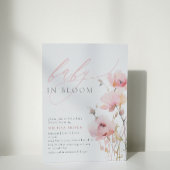 Invitation Aquarelle Floral rose bébé Baby shower fille