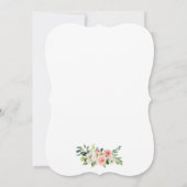 Invitation Aquarelle Floral Rose Blush Mariage blanc B (Dos)