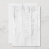 Invitation Aquarelle Floral Rustic Farmhouse Fête des mariées (Dos)