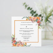 Invitation Aquarelle Floral Rustique Mariage (Debout devant)