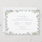 Invitation Aquarelle Floral Rustique Mariage (Devant)