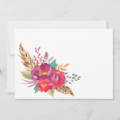 Invitation Aquarelle Floral Safari Première Communion Sainte (Dos)