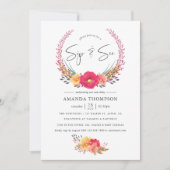 Invitation Aquarelle Floral Safari Sip et voir (Devant)