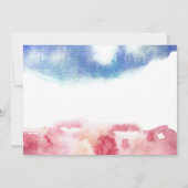 Invitation Aquarelle floral script rose or sweet sixteen (Dos)