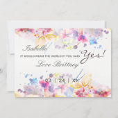 Invitation Aquarelle Floral Serez-vous ma servante d'honneur  (Dos)