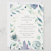 Invitation Aquarelle Floral Speckletone Mariage (Devant)
