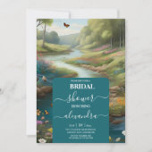 Invitation Aquarelle Floral Spring Mountains Fête des mariées (Devant)