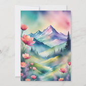 Invitation Aquarelle Floral Spring Mountains Mariage (Dos)