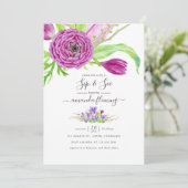 Invitation Aquarelle Floral Spring Sip et voir (Debout devant)