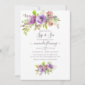 Invitation Aquarelle Floral Spring Sip et voir (Devant)