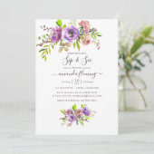Invitation Aquarelle Floral Spring Sip et voir (Debout devant)
