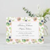 Invitation Aquarelle Floral & Succulents - Mariage (Debout devant)