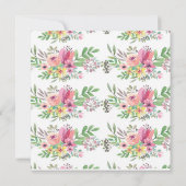 Invitation Aquarelle Floral Teapot Anniversaire Fête Invitati (Dos)