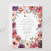 Invitation Aquarelle Floral Terracotta Boho Mariage (Devant)