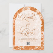 Invitation Aquarelle Floral Terracotta Mariage neutre (Dos)