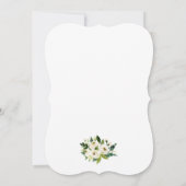 Invitation Aquarelle Floral Vert Fête des mariées blanche B (Dos)