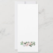 Invitation Aquarelle Floral Vert Lieu Cadre Merci (Dos)