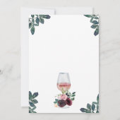 Invitation Aquarelle Floral vieilli à la perfection Anniversa (Dos)