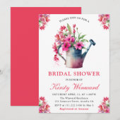 Invitation Aquarelle Floral Waters Can Fête des mariées (Devant / Derrière)