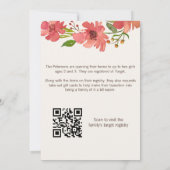 Invitation Aquarelle Floral Wreath Foster Baby/Douche pour en (Dos)