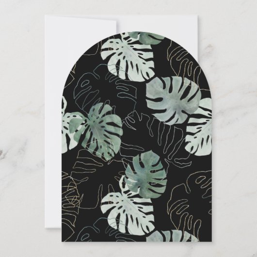 Invitation Aquarelle Floral Zebra Safari Mariage (Dos)