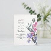 Invitation Aquarelle florale  (Debout devant)