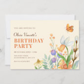 Invitation Aquarelle florale (Devant)