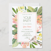 Invitation Aquarelle florale  (Devant)