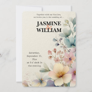 Invitation 🎨 Aquarelle Florale 💐 💍