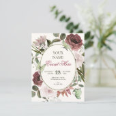 Invitation Aquarelle florale (Debout devant)