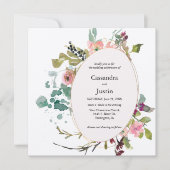 Invitation Aquarelle florale (Devant)