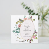 Invitation Aquarelle florale (Debout devant)