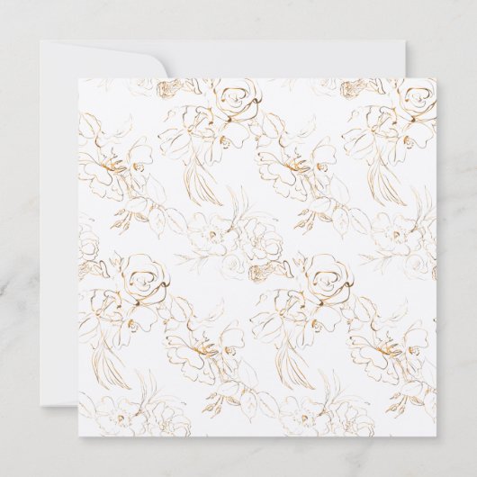 Invitation Aquarelle florale (Dos)