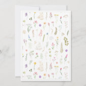 Invitation Aquarelle florale Alphabet ABC Anniversaire (Dos)