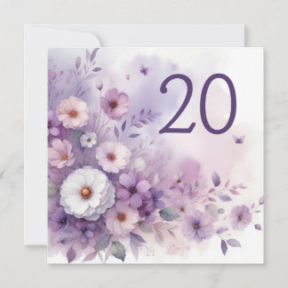 Invitation Aquarelle florale aux couleurs pastel douces