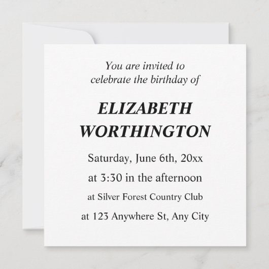 Invitation Aquarelle florale aux couleurs pastel douces (Dos)