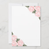 Invitation Aquarelle florale Blush Photo Funérailles commémor (Dos)