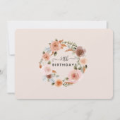 Invitation Aquarelle florale Blush virtuelle Wreath Anniversa (Dos)