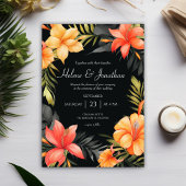 Invitation Aquarelle Florale Botanique Mariage tropical