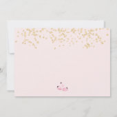 Invitation Aquarelle florale brunch doré bulle douche nuptial (Dos)