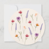 Invitation Aquarelle florale Brunch Fête des mères (Dos)