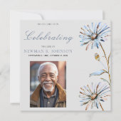 Invitation Aquarelle Florale Célébration de la vie Photo (Devant)