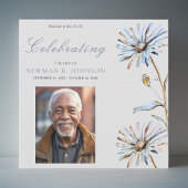 Invitation Aquarelle Florale Célébration de la vie Photo