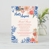 Invitation Aquarelle florale C'est plus Fête des mariées (Debout devant)