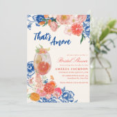 Invitation Aquarelle florale C'est plus Fête des mariées (Debout devant)