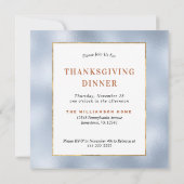 Invitation Aquarelle Florale Citrouille Thanksgiving (Dos)