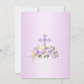 Invitation Aquarelle Florale CONFIRMATION Lavande violette (Dos)