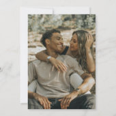 Invitation Aquarelle florale d'anémone bleu photo mariage (Dos)