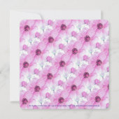 Invitation Aquarelle florale d'anémone rose mariage nouvelle  (Dos)